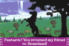 Spirit: Stallion of the Cimarron (Game Boy Advance) screenshot: Got the first horse back to homeland