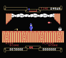 Punchy (MSX) screenshot: Attacked from high and low.