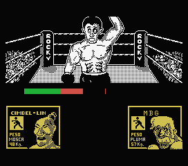 Rocco (MSX) screenshot: He knocked me out.