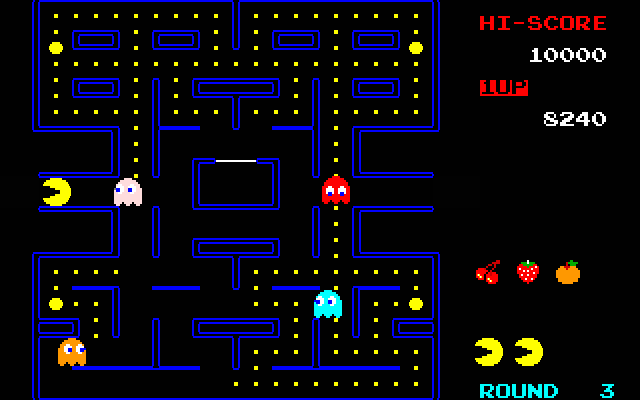 Pac-Man (PC-98) screenshot: Run away!