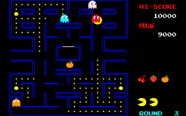 Pac-Man (PC-98) screenshot: Got caught by a ghost