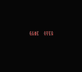 Score 3020 (MSX) screenshot: I lost my last life. Game over.