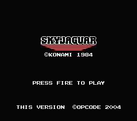 Sky Jaguar (ColecoVision) screenshot: Title screen