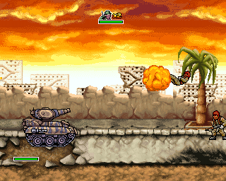 CT Special Forces: Back in the Trenches (PlayStation) screenshot: Tank in action.
