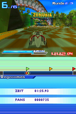 Speed Racer: The Videogame (Nintendo DS) screenshot: The Zunubia finish line.