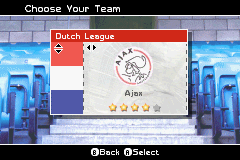 FIFA Soccer 2004 (Game Boy Advance) screenshot: Choosing a team