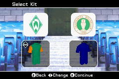 FIFA Soccer 2004 (Game Boy Advance) screenshot: Selecting the kit