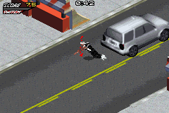 Tony Hawk's Underground (Game Boy Advance) screenshot: Blood..?