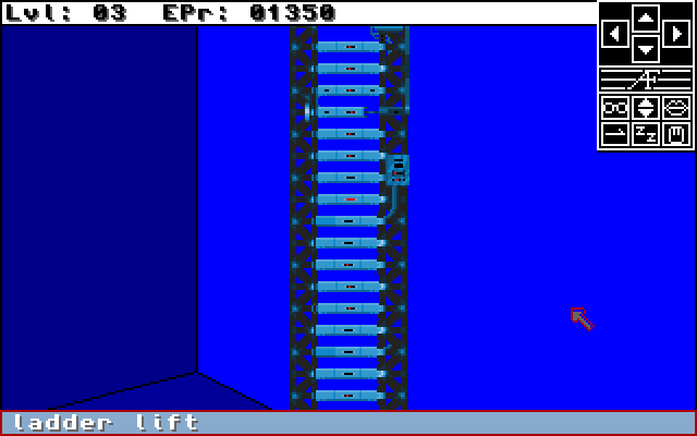 Alien Fires: 2199 AD (Amiga) screenshot: Stairs to the next level