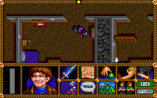 J.R.R. Tolkien's The Lord of the Rings, Vol. I (Amiga) screenshot: Discovered a chest deep in Bag End.
