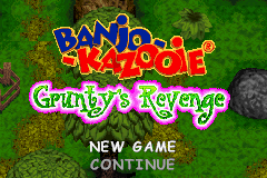 Banjo-Kazooie: Grunty's Revenge (Game Boy Advance) screenshot: Main menu