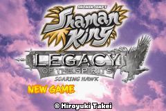 Shaman King: Legacy of the Spirits - Soaring Hawk (Game Boy Advance) screenshot: Title screen