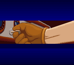 Speed Racer in My Most Dangerous Adventures (SNES) screenshot: Opening animation. "Here he comes, here comes Speed Racer. He's a demon on wheels."