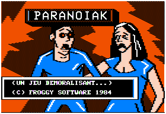 Paranoiak (Apple II) screenshot: Title screen