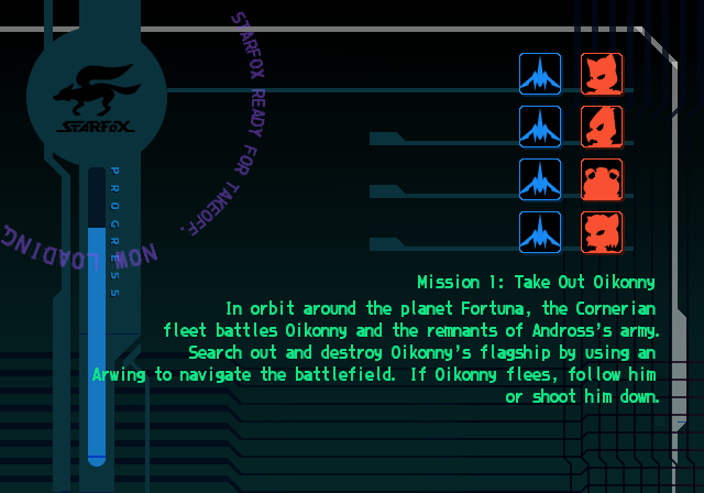 Star Fox Assault (GameCube) screenshot: Mission briefing