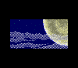 Zan: Kagerō no Toki (TurboGrafx CD) screenshot: An ominous Moon