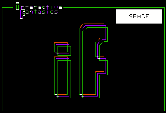 Space (Apple II) screenshot: Space is one of Edu-Ware's Interactive Fantasies