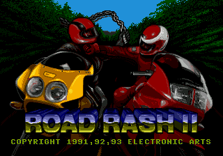 Road Rash II (Genesis) screenshot: Title screen