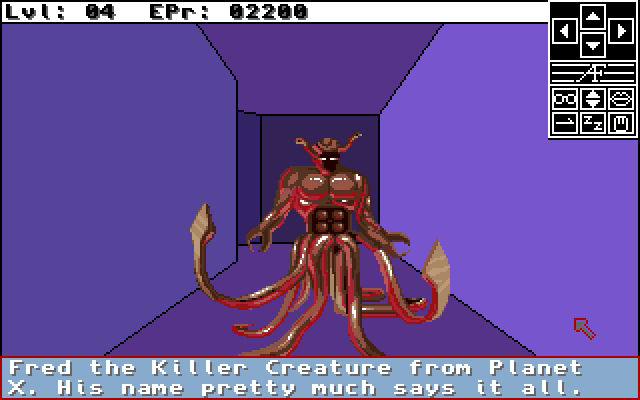 Alien Fires: 2199 AD (Amiga) screenshot: A silly enemy
