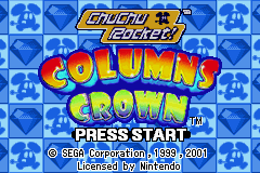 2 Games in 1: Columns Crown + ChuChu Rocket! (Game Boy Advance) screenshot: Game selection screen