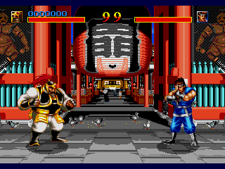 World Heroes (Genesis) screenshot: J. Carn vs. Hanzou