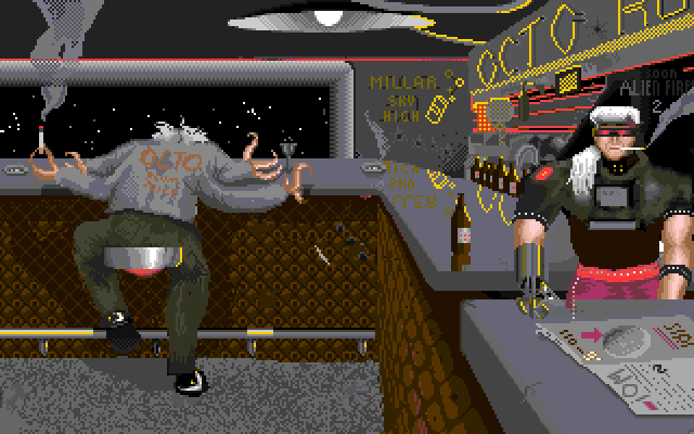 Alien Fires: 2199 AD (Amiga) screenshot: The bar