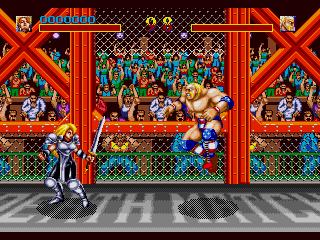 World Heroes (Genesis) screenshot: Janne vs. M. Power in a Death Match