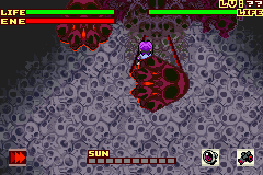 Shin Bokura no Taiyō Gyakushū no Sabata (Game Boy Advance) screenshot: Of course, we have to fight it.