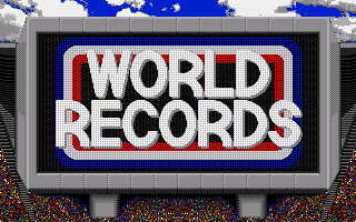 The Games: Summer Edition (Amiga) screenshot: World records.