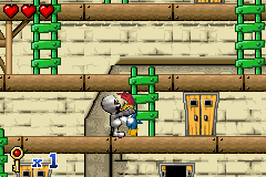 Woody Woodpecker in Crazy Castle 5 (Game Boy Advance) screenshot: Caught by a mummy