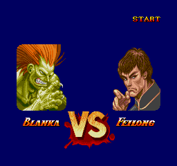 Super Street Fighter II (Genesis) screenshot: Vs. screen