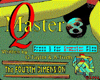 Q-Master (BBC Micro) screenshot: Title screen