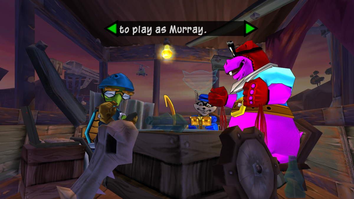 Sly 3: Honor Among Thieves (PlayStation 3) screenshot: Select a character to play or purchase gadgets