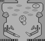 Kirby's Pinball Land (Game Boy) screenshot: Gameplay