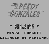 Speedy Gonzales (Game Boy) screenshot: Title screen