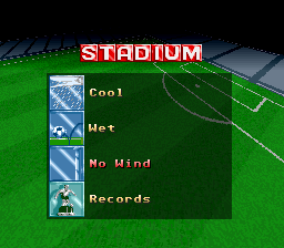 Virtual Soccer (SNES) screenshot: Stadium (JP).