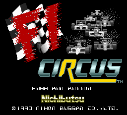F1 Circus (TurboGrafx-16) screenshot: Title screen