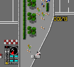 F1 Circus '91 (TurboGrafx-16) screenshot: This did not turn out well.