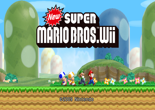 New Super Mario Bros. Wii (Wii) screenshot: Title Screen
