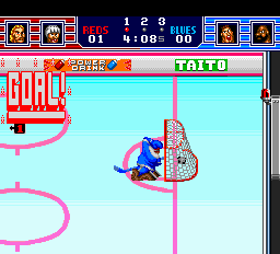 Hit the Ice: The Video Hockey League (TurboGrafx-16) screenshot: Goal!