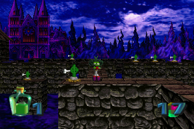 Bug Too! (SEGA Saturn) screenshot: A puzzle with switches