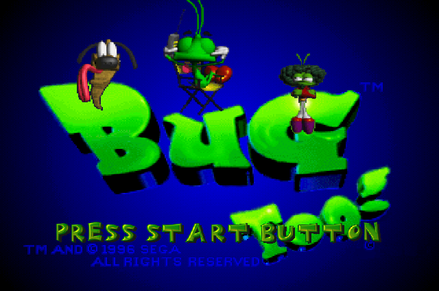 Bug Too! (SEGA Saturn) screenshot: Title screen