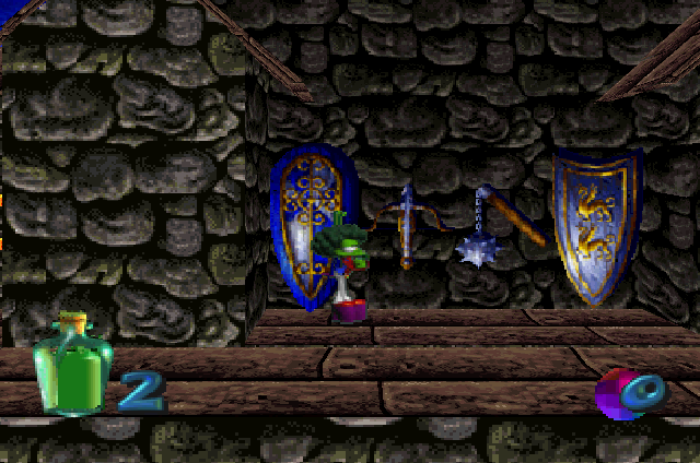 Bug Too! (SEGA Saturn) screenshot: Inside the castle
