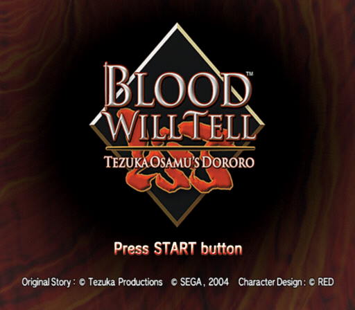 Blood Will Tell: Tezuka Osamu's Dororo (PlayStation 2) screenshot: Title screen.