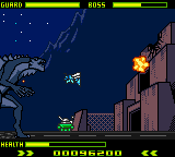 Godzilla: The Series (Game Boy Color) screenshot: Destroy that shit.