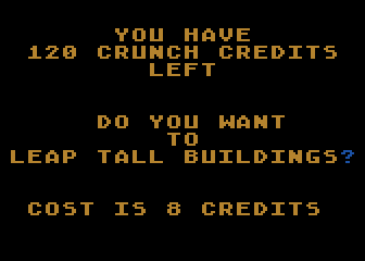 Crush, Crumble and Chomp! (Atari 8-bit) screenshot: There are a variety of attributes to assign to your custom monsters
