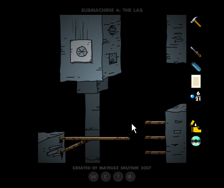 Submachine 4: The Lab (Browser) screenshot: During the whole game we travel between different locations by entering coordinates into a teleportation portal. Here is the ancient section...
