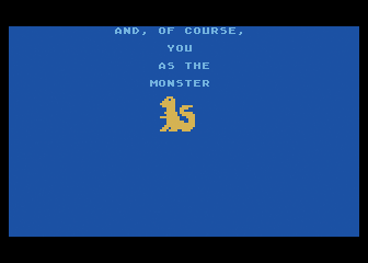 Crush, Crumble and Chomp! (Atari 8-bit) screenshot: You star as the monster!