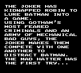 The Adventures of Batman & Robin (Game Gear) screenshot: The story