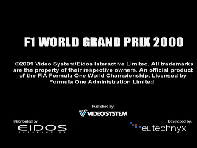 F1 World Grand Prix (PlayStation) screenshot: Logo of the game